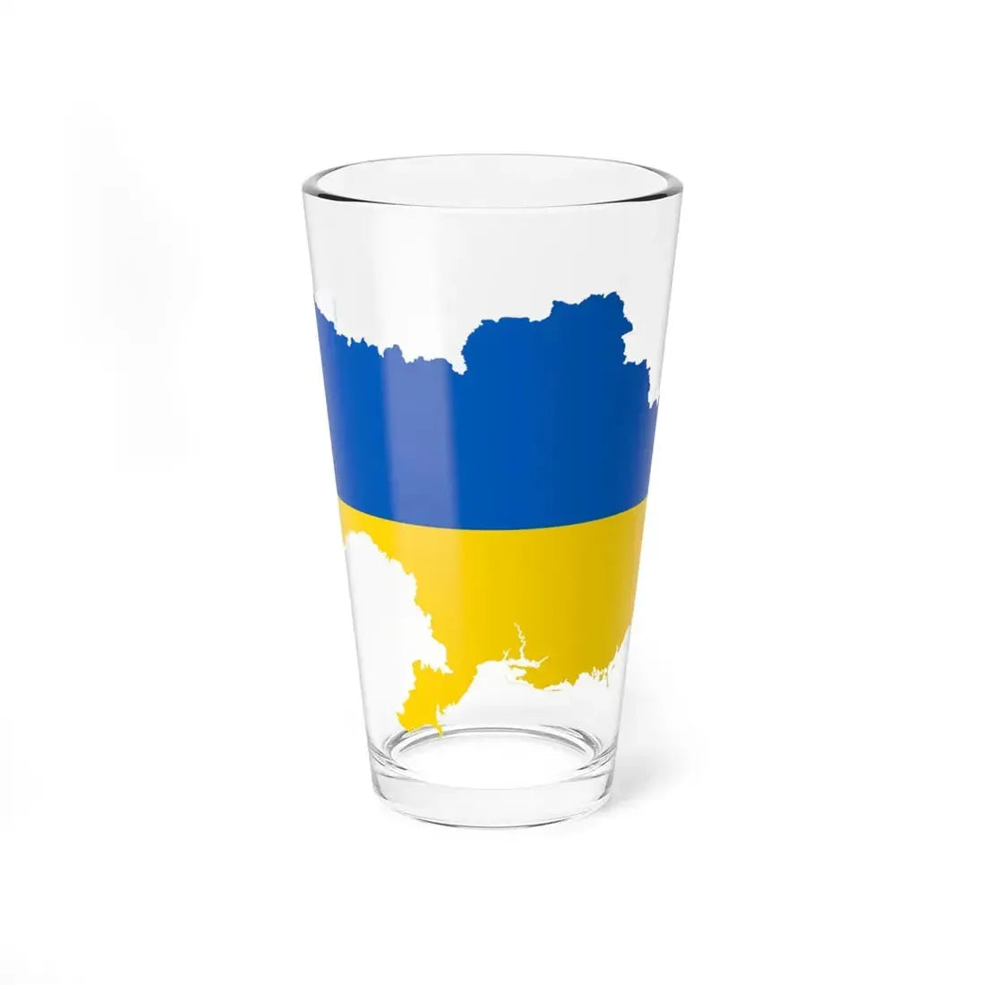 Flag map of Ukraine without Crimea 2014-2022 (Ukraine) Pint Glass 16oz 16oz - Go Mug Yourself
