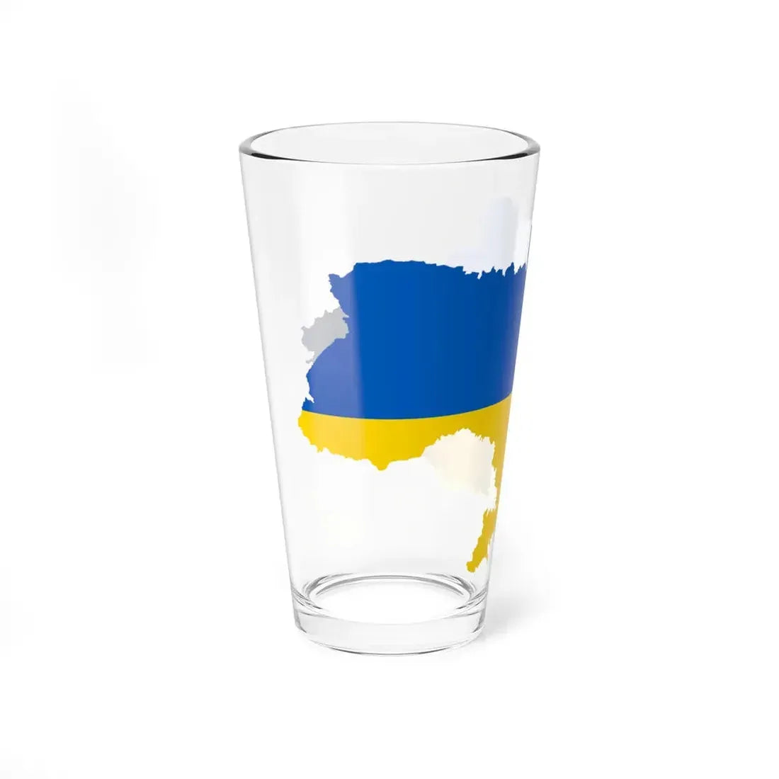 Flag map of Ukraine without Crimea 2014-2022 (Ukraine) Pint Glass 16oz - Go Mug Yourself