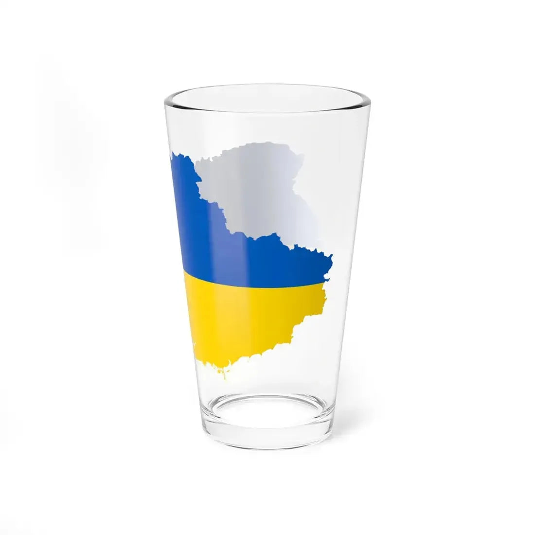 Flag map of Ukraine without Crimea 2014-2022 (Ukraine) Pint Glass 16oz - Go Mug Yourself
