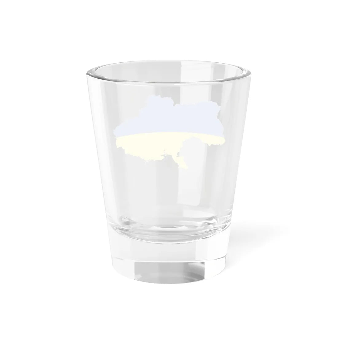 Flag map of Ukraine without Crimea 2014-2022 (Ukraine) Shot Glass 1.5oz - Go Mug Yourself