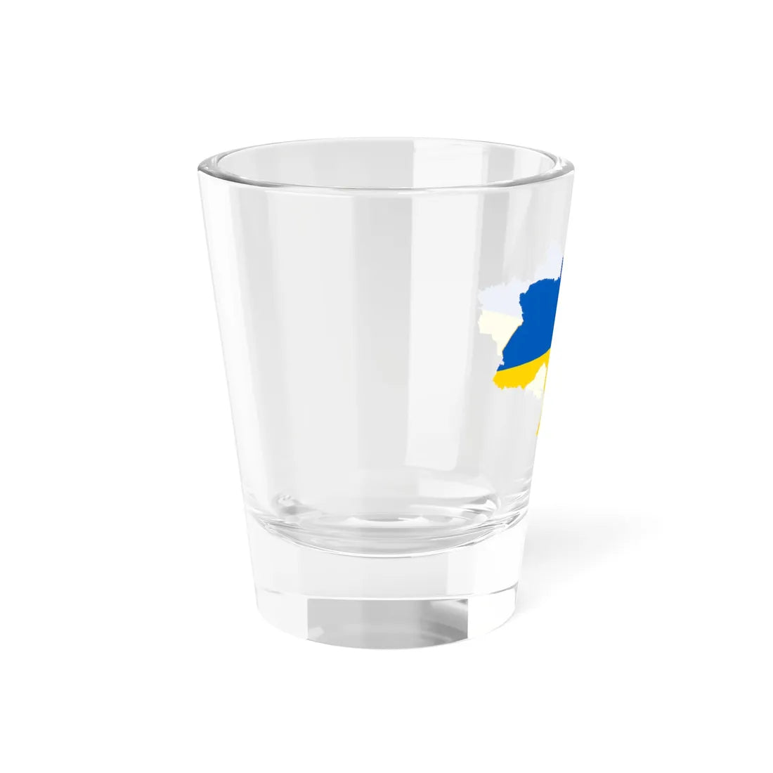 Flag map of Ukraine without Crimea 2014-2022 (Ukraine) Shot Glass 1.5oz - Go Mug Yourself