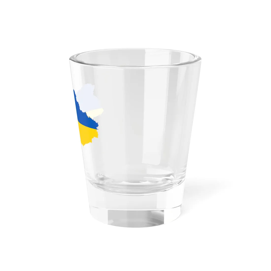 Flag map of Ukraine without Crimea 2014-2022 (Ukraine) Shot Glass 1.5oz - Go Mug Yourself