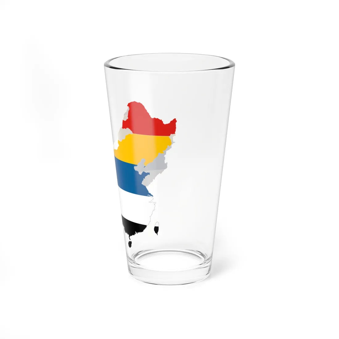 Flag map of Unified China Beiyang Government (China) Pint Glass 16oz - Go Mug Yourself