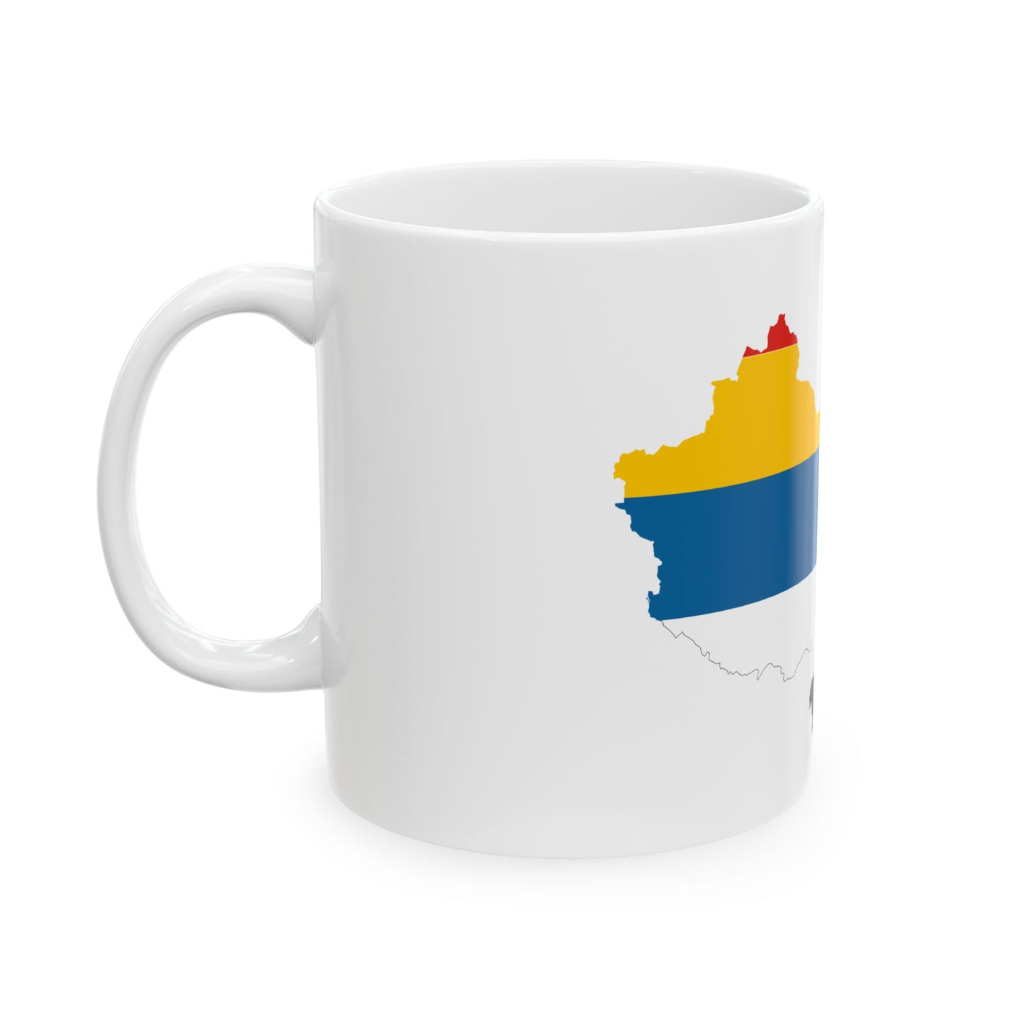 Flag map of Unified China Beiyang Government (China) White Coffee Mug-Go Mug Yourself
