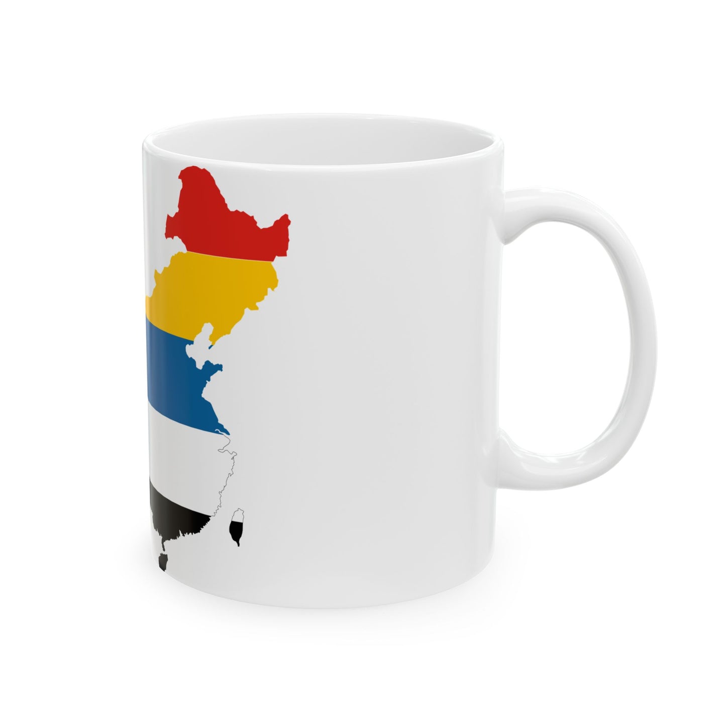Flag map of Unified China Beiyang Government (China) White Coffee Mug-Go Mug Yourself