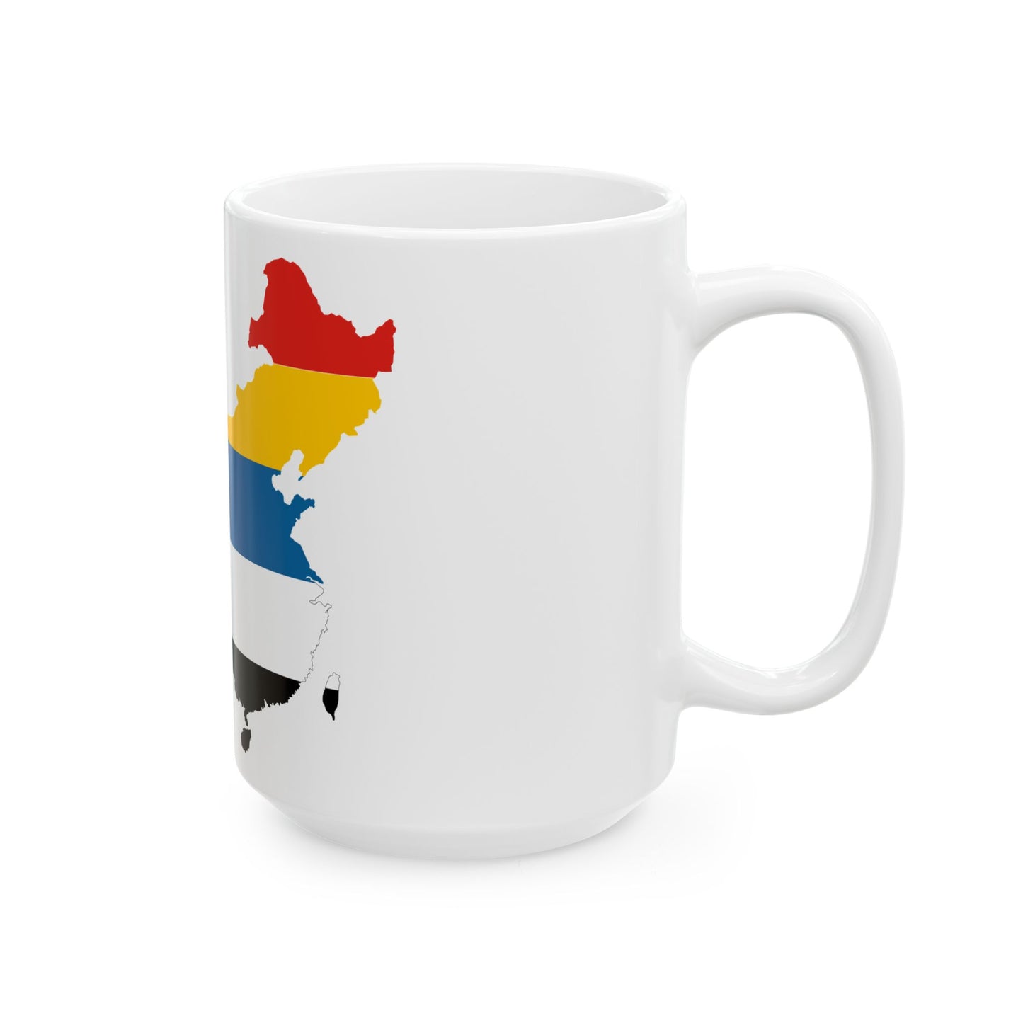 Flag map of Unified China Beiyang Government (China) White Coffee Mug-Go Mug Yourself