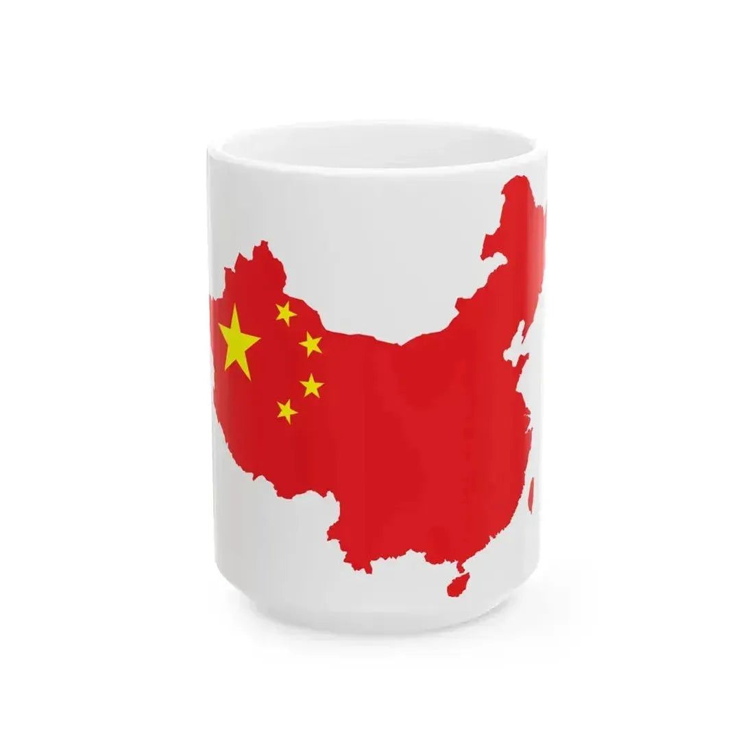 Flag map of Unified China Peoples Republic of China (China) White Coffee Mug 15oz - Go Mug Yourself