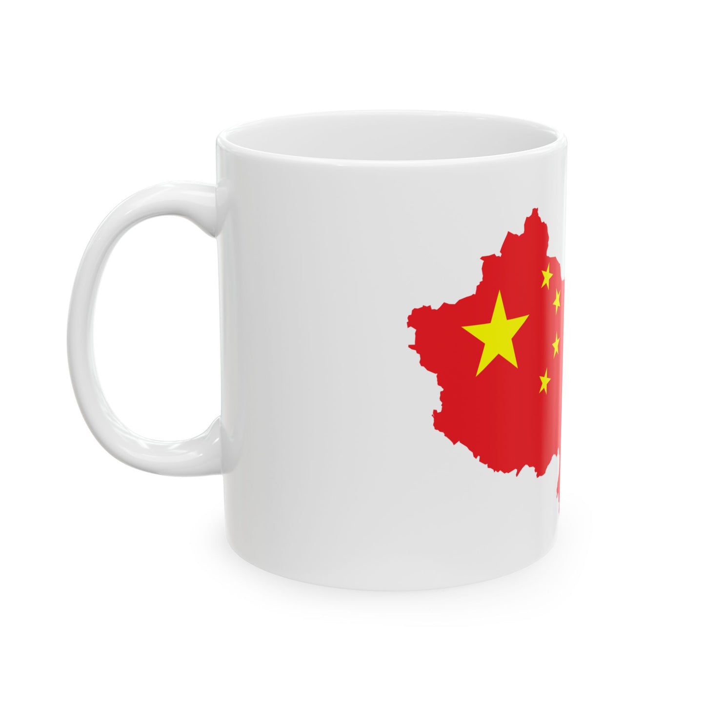 Flag map of Unified China Peoples Republic of China (China) White Coffee Mug-Go Mug Yourself
