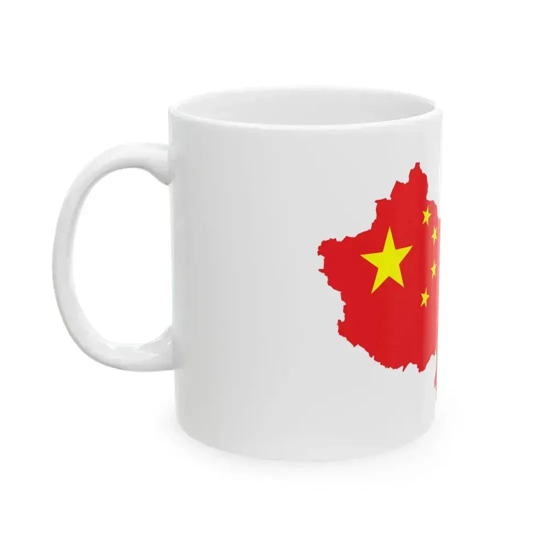 Flag map of Unified China Peoples Republic of China (China) White Coffee Mug - Go Mug Yourself