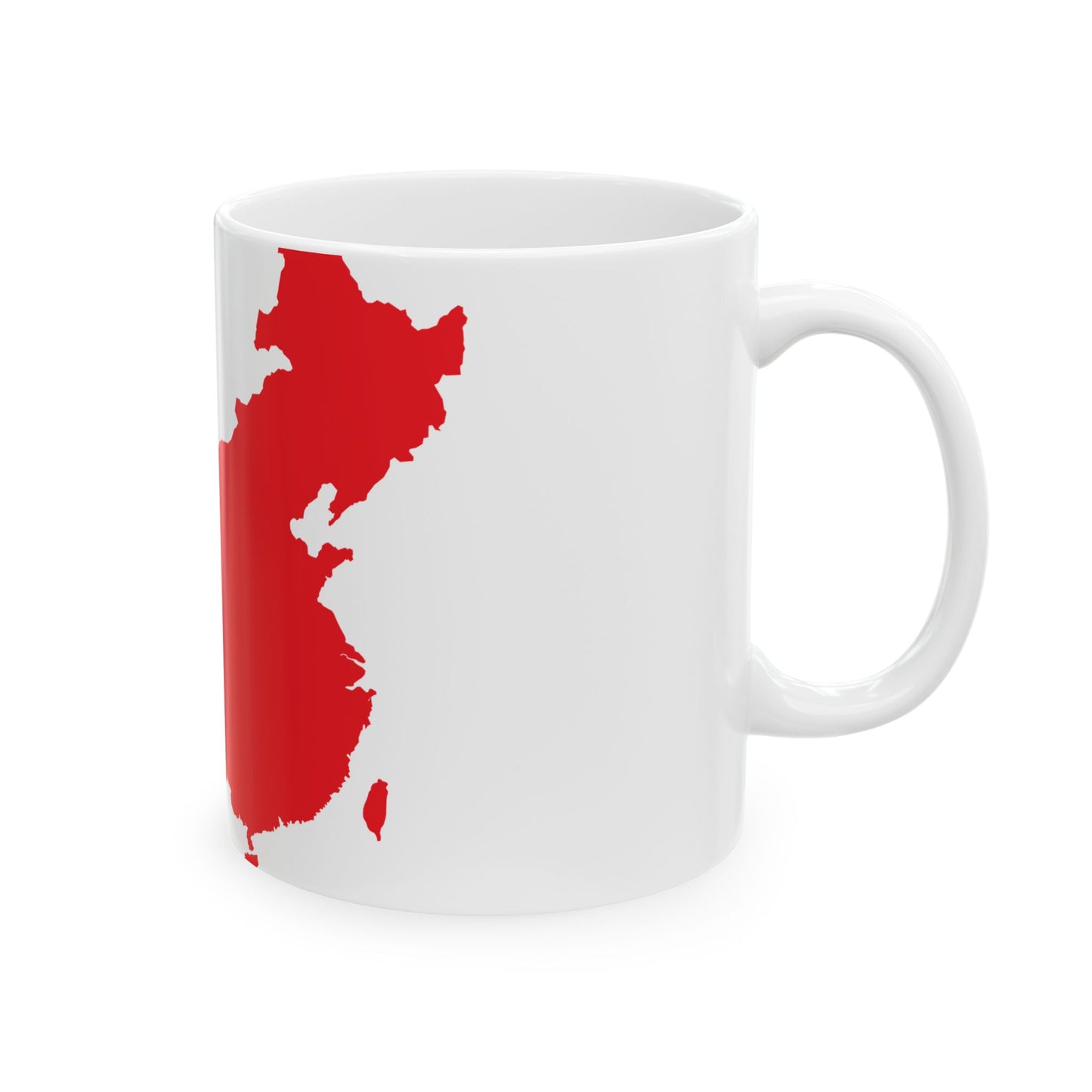 Flag map of Unified China Peoples Republic of China (China) White Coffee Mug-Go Mug Yourself