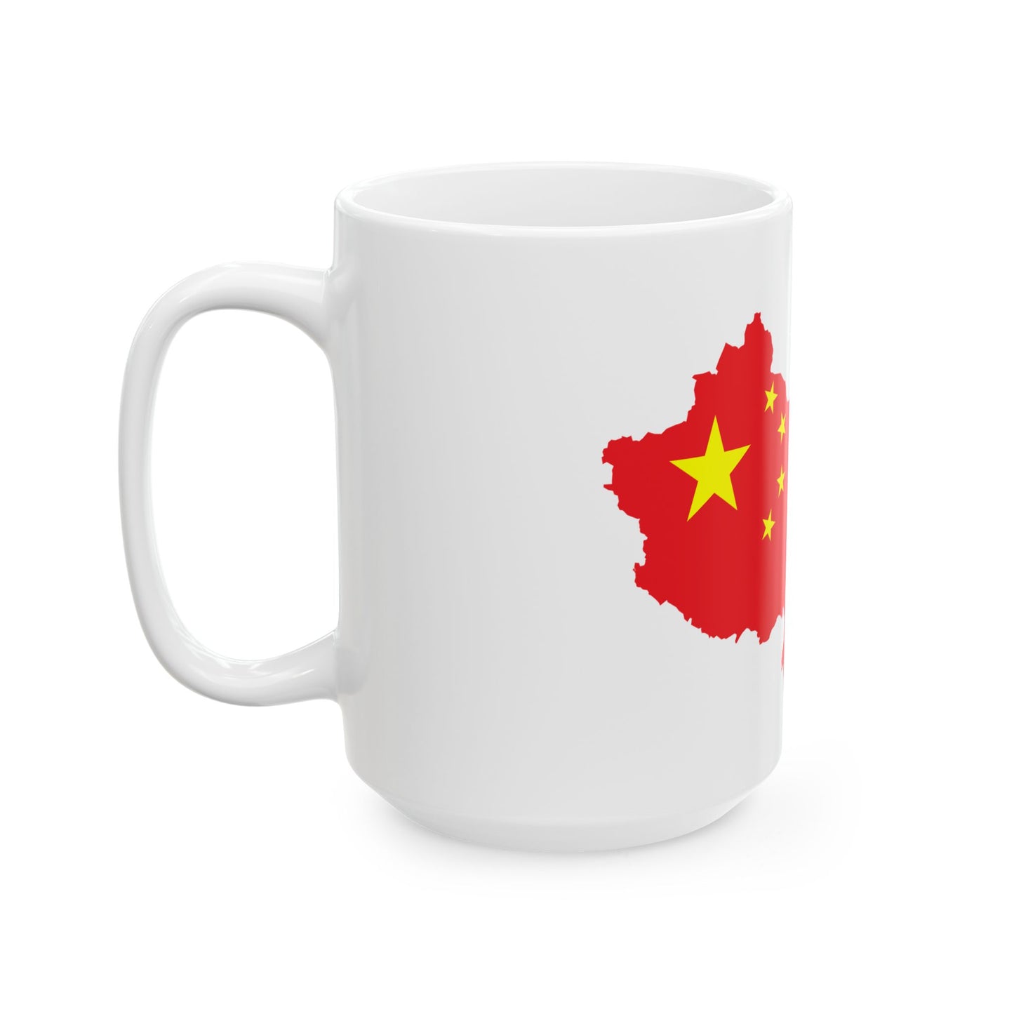 Flag map of Unified China Peoples Republic of China (China) White Coffee Mug-Go Mug Yourself