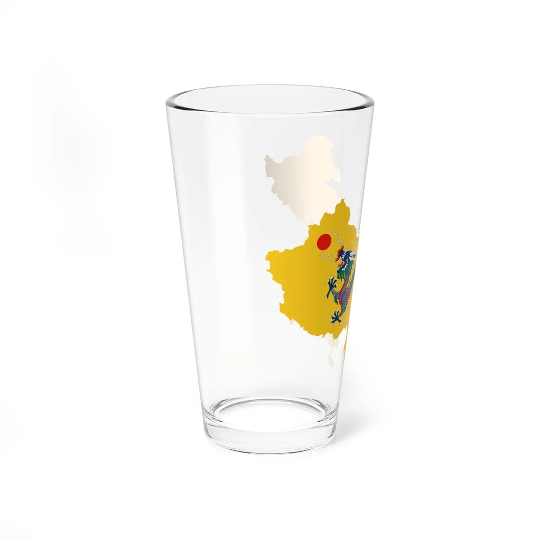 Flag map of Unified China Qing dynasty (China) Pint Glass 16oz - Go Mug Yourself