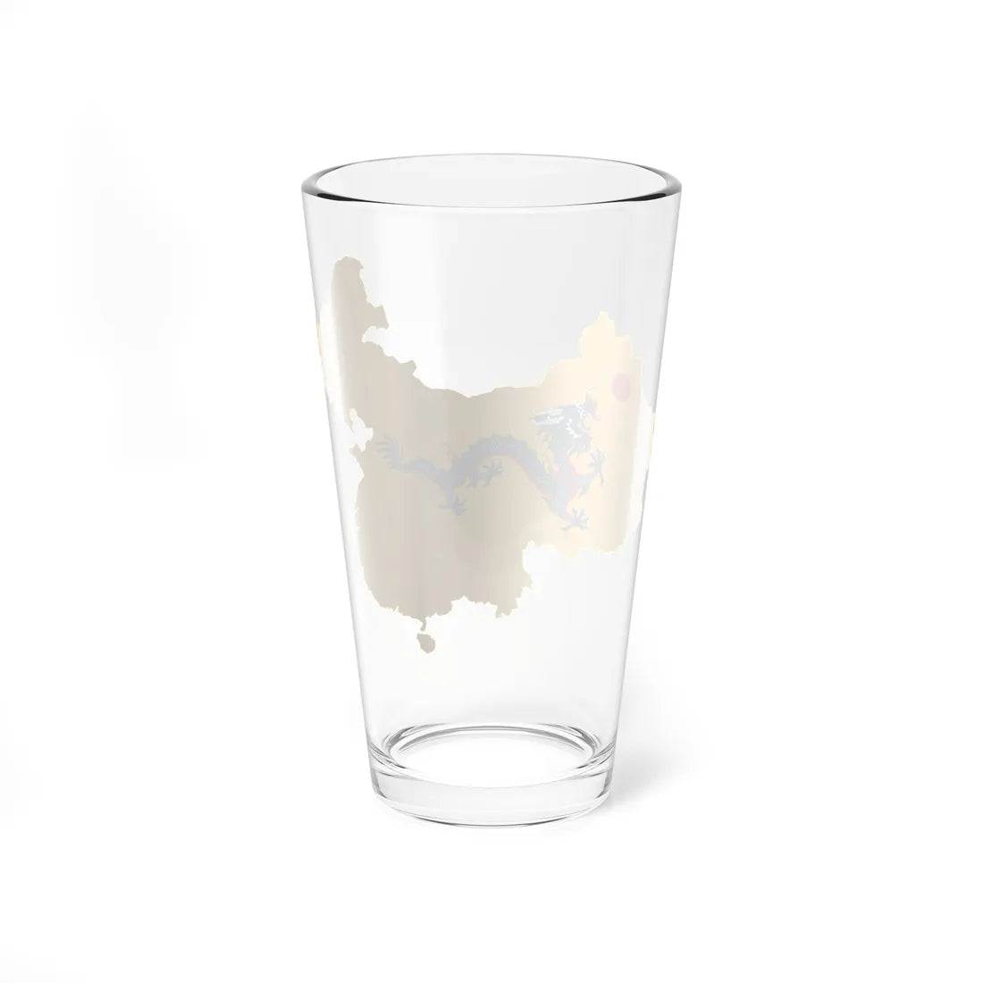 Flag map of Unified China Qing dynasty (China) Pint Glass 16oz - Go Mug Yourself