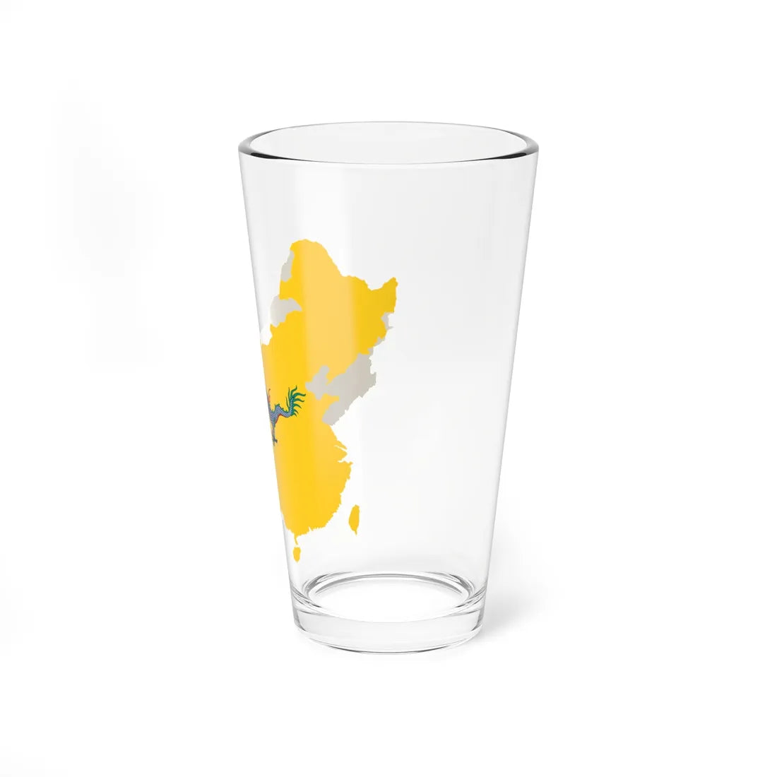 Flag map of Unified China Qing dynasty (China) Pint Glass 16oz - Go Mug Yourself