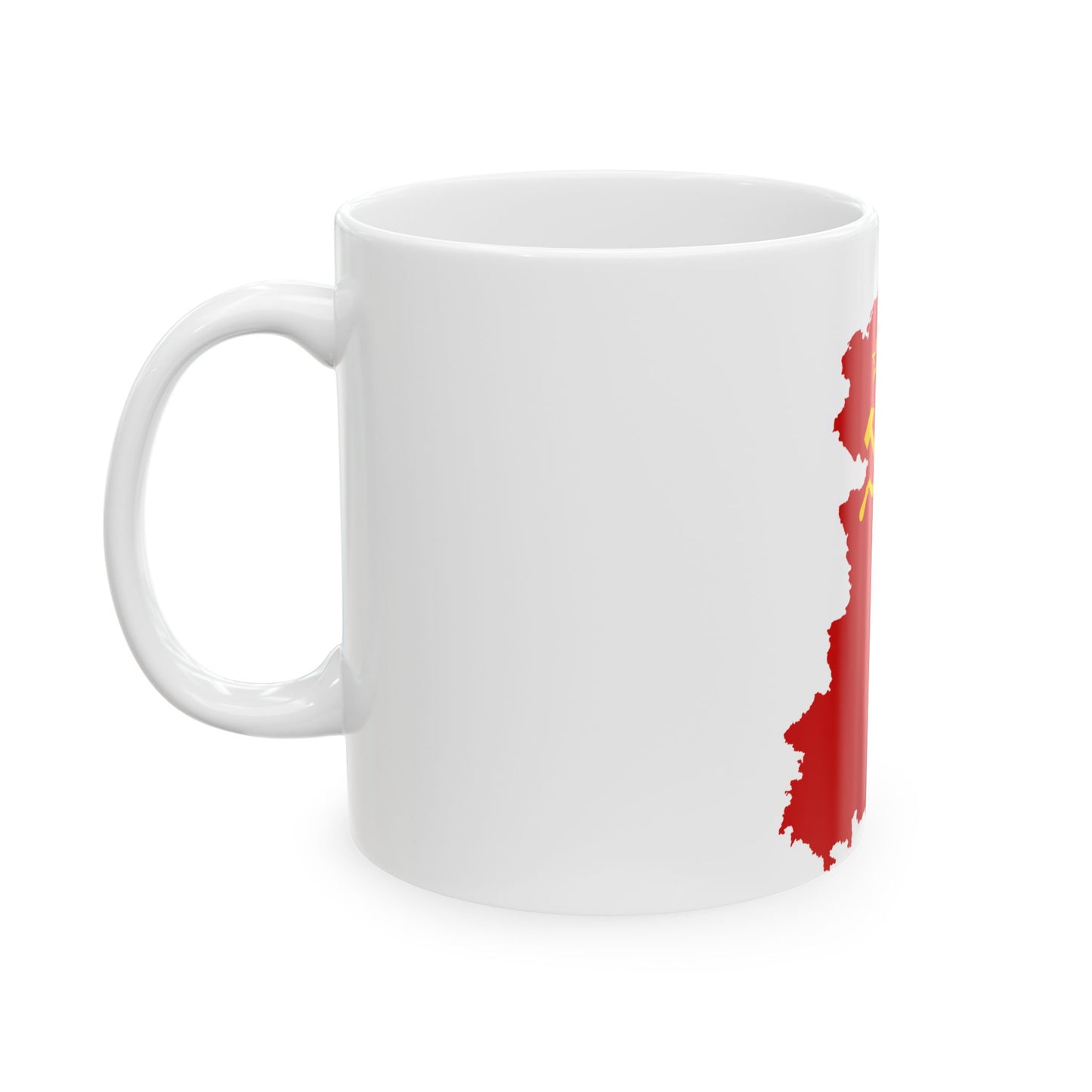 Flag map of USSR-East Germany (Germany) White Coffee Mug-Go Mug Yourself