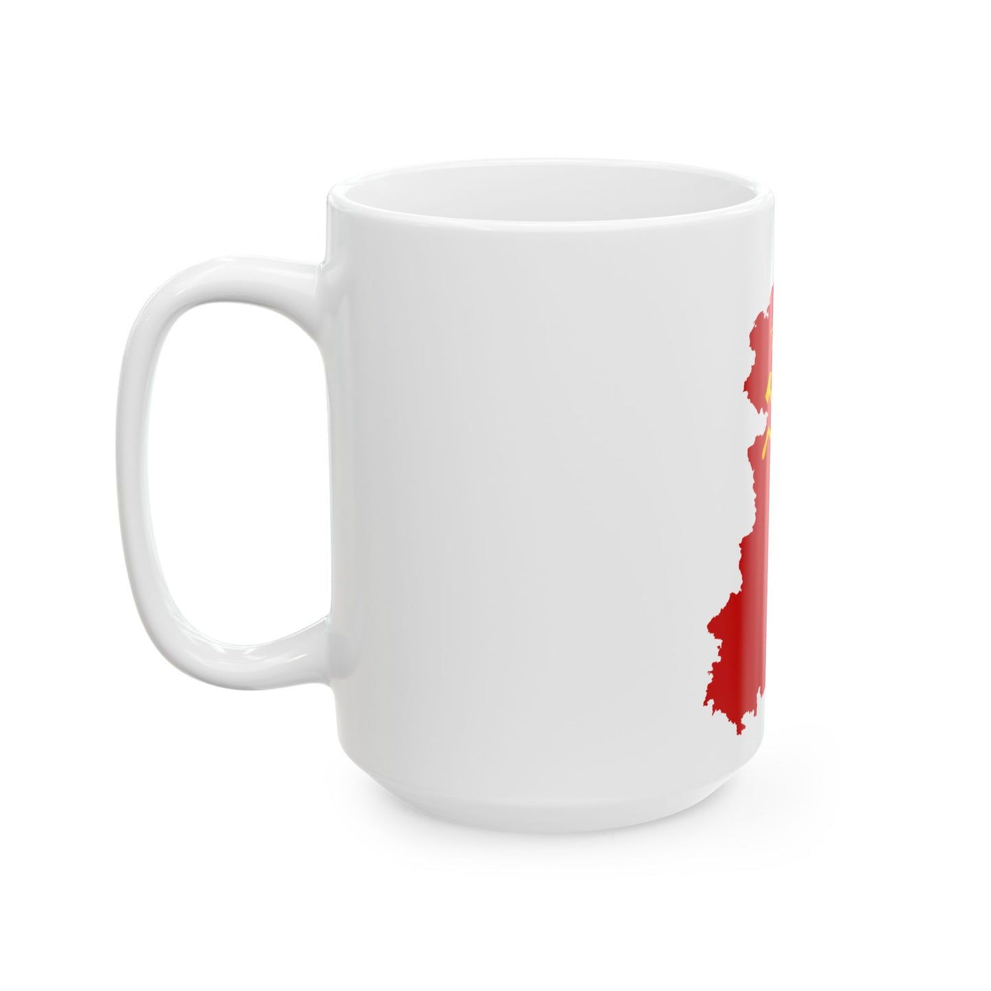 Flag map of USSR-East Germany (Germany) White Coffee Mug-Go Mug Yourself