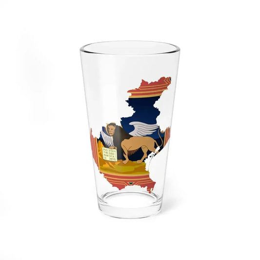 Flag map of Veneto (Italy) Pint Glass 16oz 16oz - Go Mug Yourself