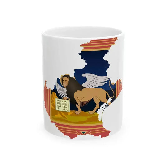 Flag map of Veneto (Italy) White Coffee Mug 11oz - Go Mug Yourself