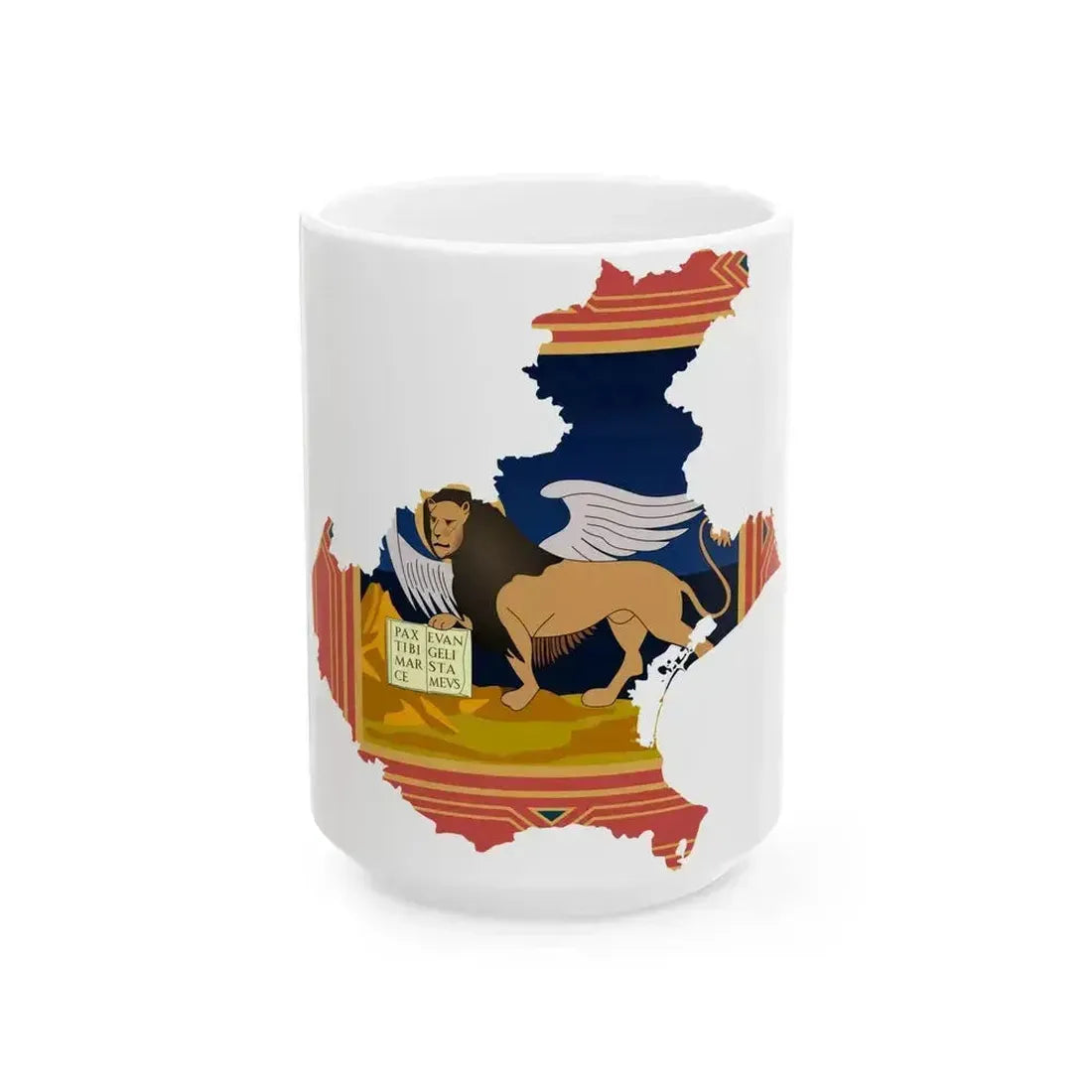 Flag map of Veneto (Italy) White Coffee Mug 15oz - Go Mug Yourself