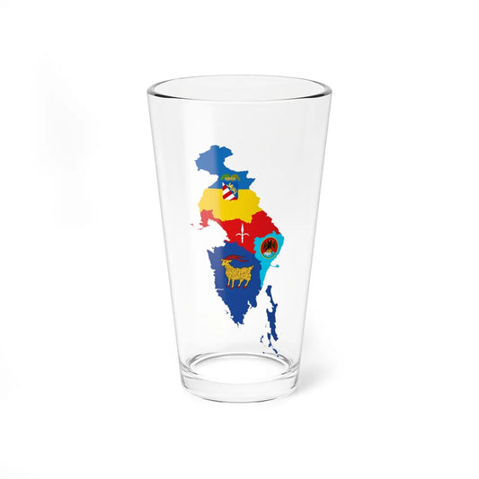 Flag map of Venezia Giulia (Italy) Pint Glass 16oz 16oz - Go Mug Yourself