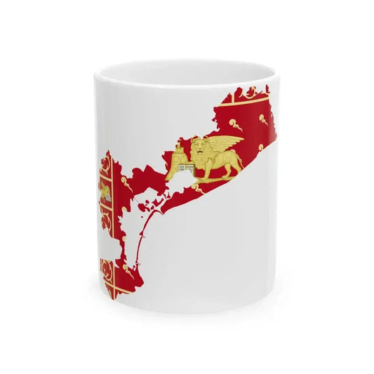 Flag map of Venice (Italy) White Coffee Mug 11oz - Go Mug Yourself