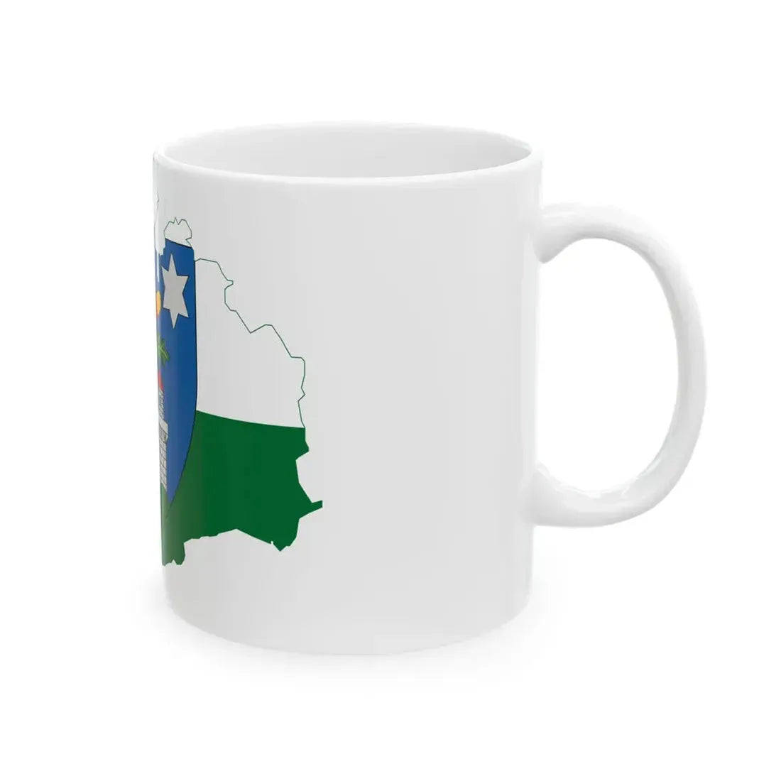 Flag-map of Veszprem County (Hungary) White Coffee Mug - Go Mug Yourself