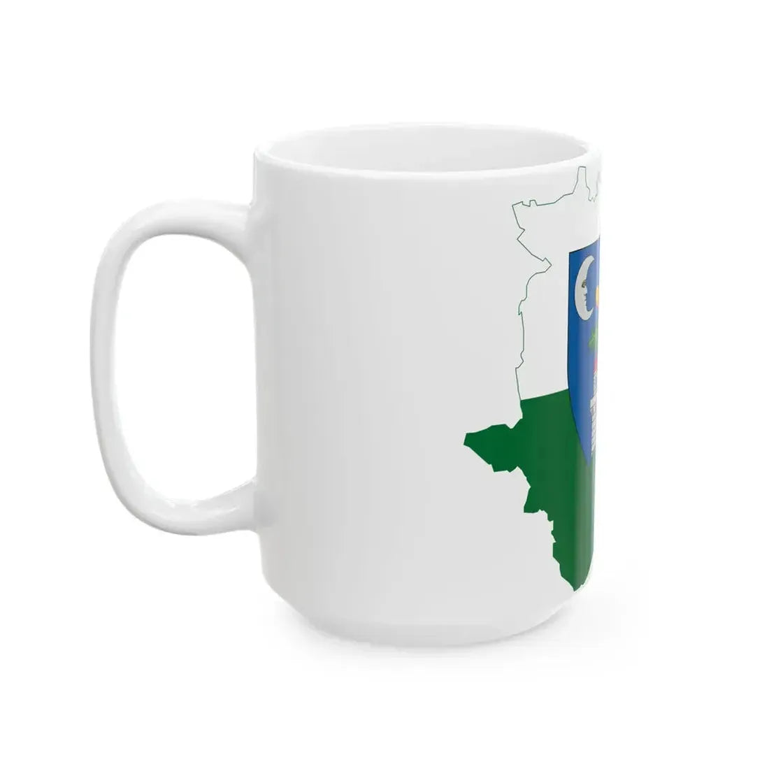 Flag-map of Veszprem County (Hungary) White Coffee Mug - Go Mug Yourself