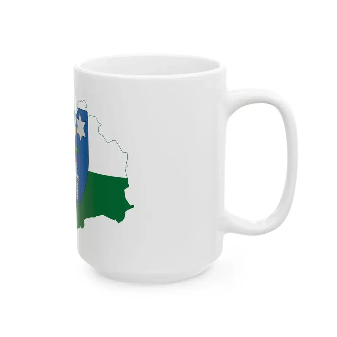 Flag-map of Veszprem County (Hungary) White Coffee Mug - Go Mug Yourself