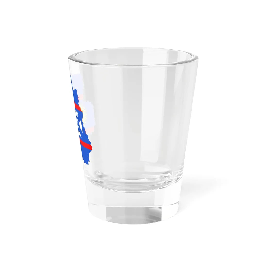 Flag-map of Vinnytsia Oblast (Ukraine) Shot Glass 1.5oz - Go Mug Yourself