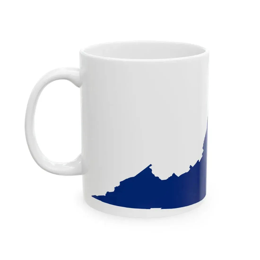 Flag-map of Virginia (United States) White Coffee Mug - Go Mug Yourself