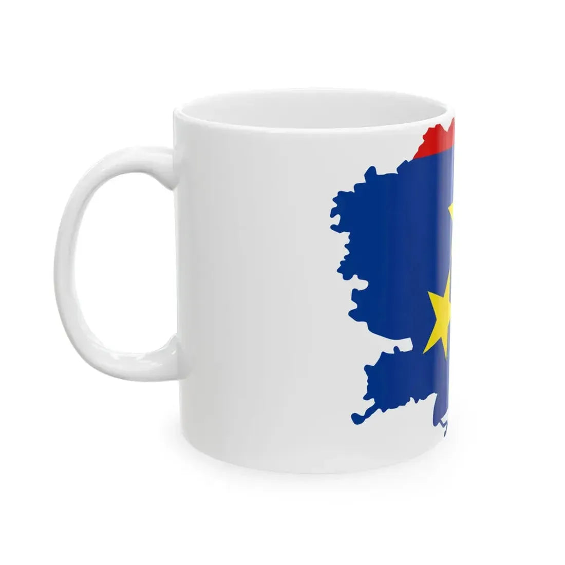 Flag-map of Vojvodina (Serbia) White Coffee Mug - Go Mug Yourself