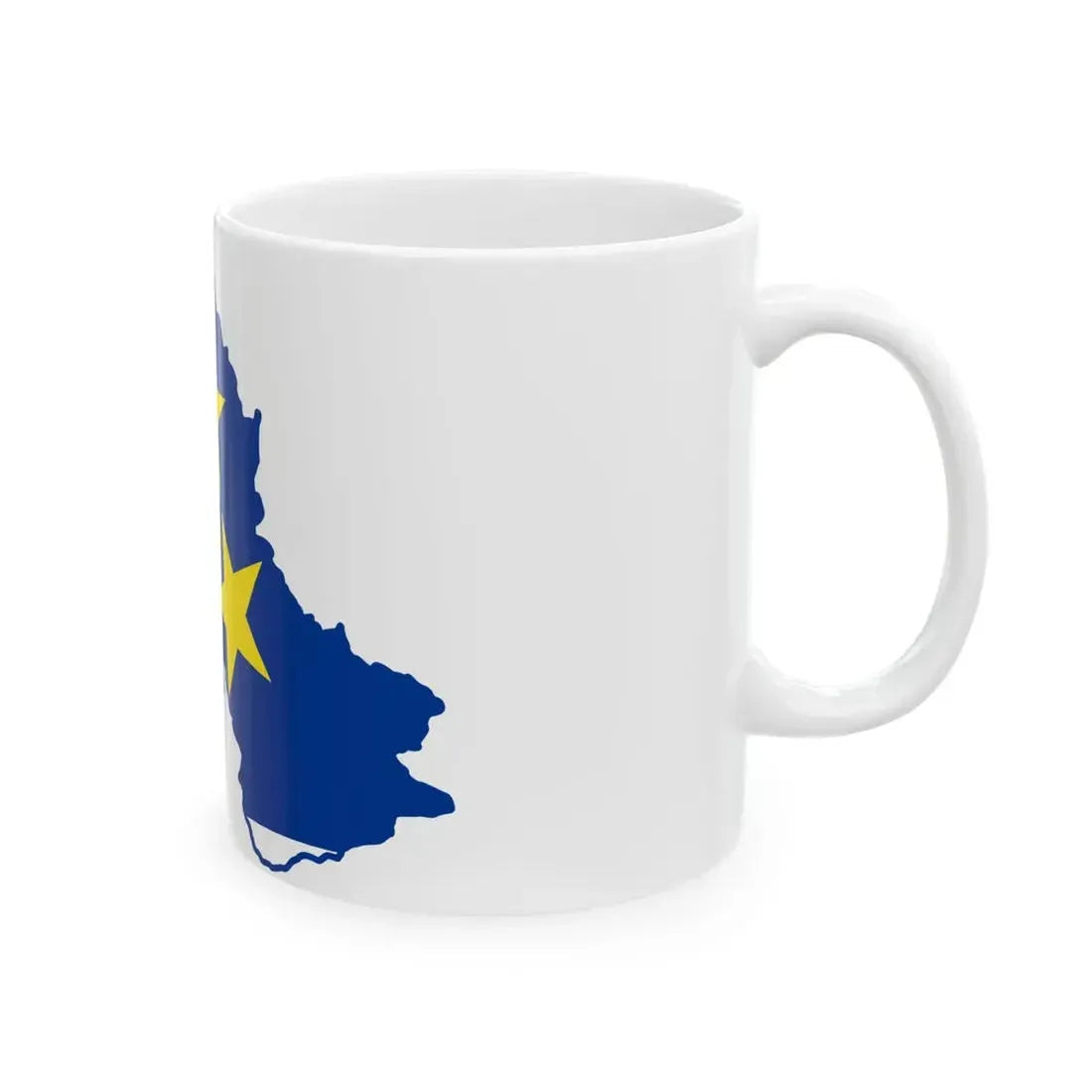 Flag-map of Vojvodina (Serbia) White Coffee Mug - Go Mug Yourself
