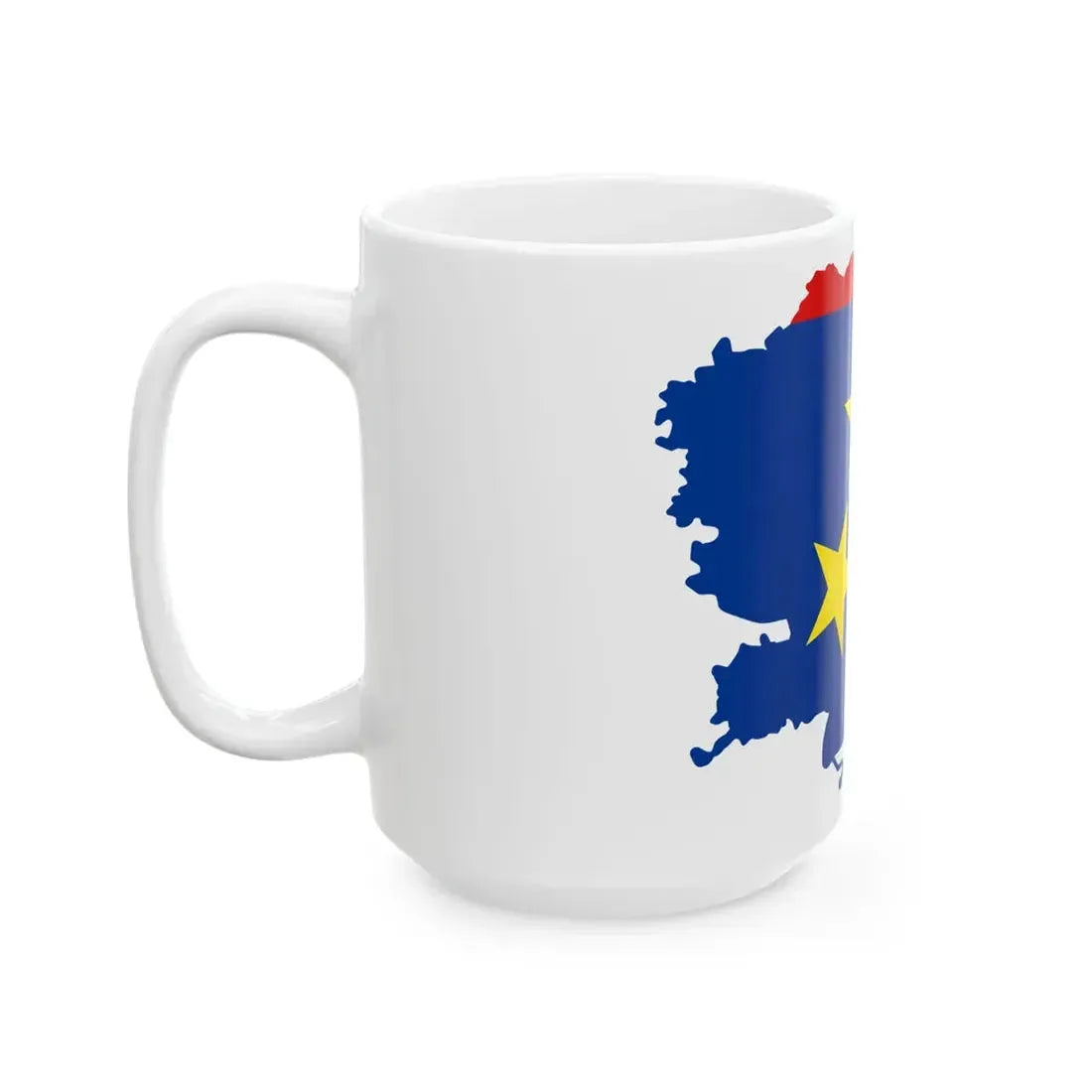 Flag-map of Vojvodina (Serbia) White Coffee Mug - Go Mug Yourself