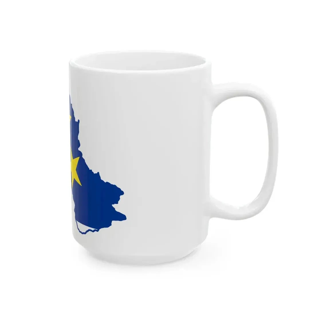 Flag-map of Vojvodina (Serbia) White Coffee Mug - Go Mug Yourself
