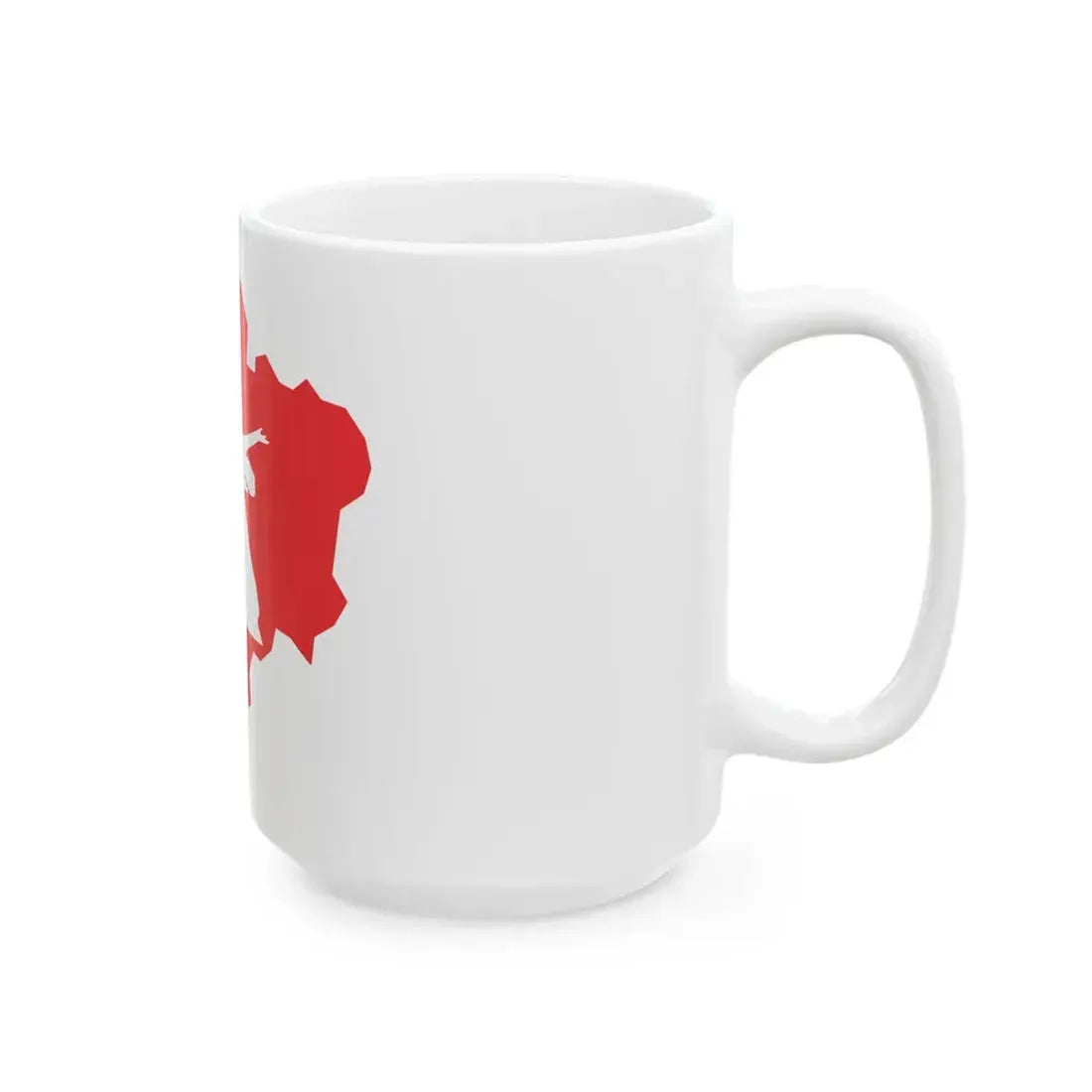 Flag-map of Volgograd Oblast (Russia) White Coffee Mug - Go Mug Yourself