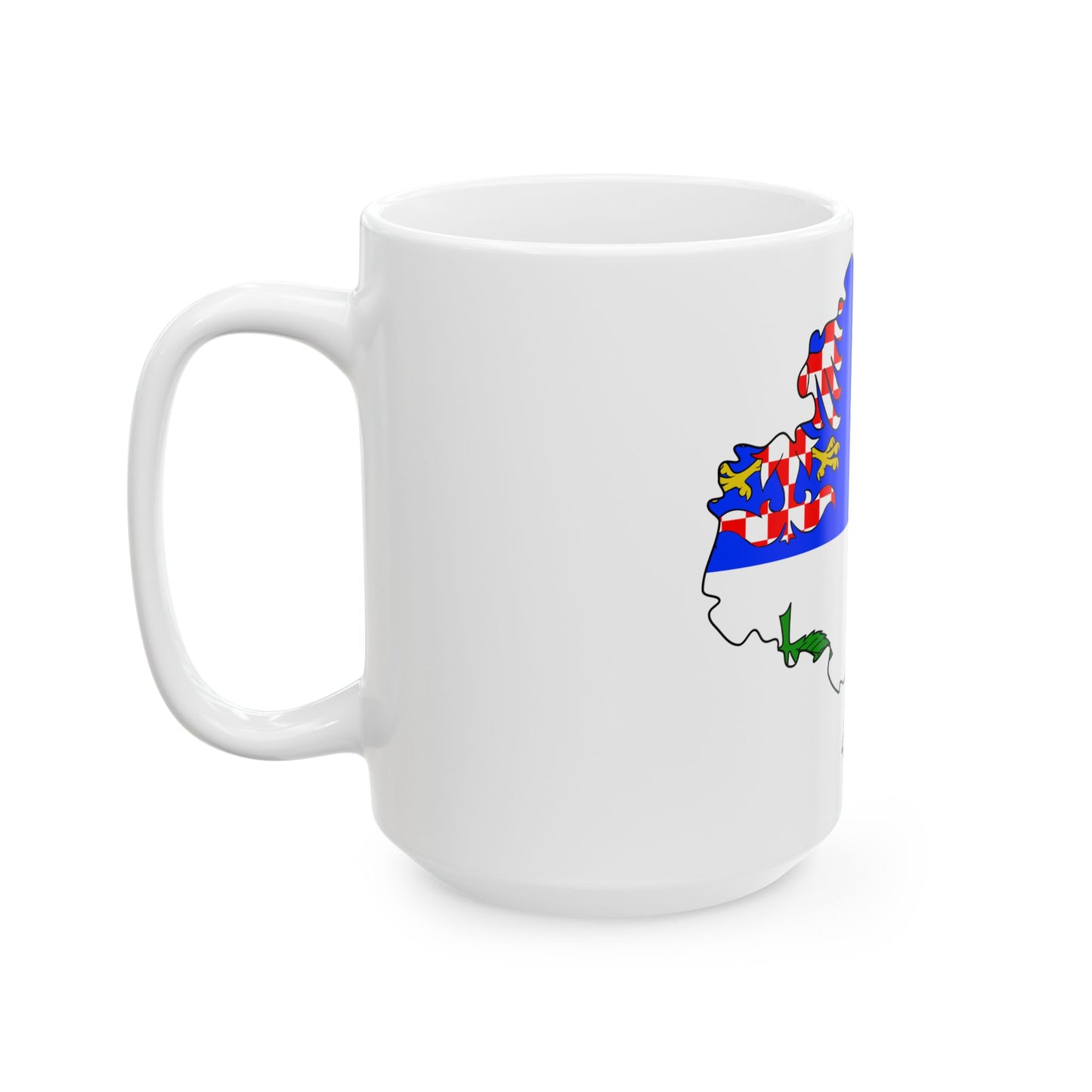 Flag-map of Vysocina Region (Czech Republic) White Coffee Mug-Go Mug Yourself