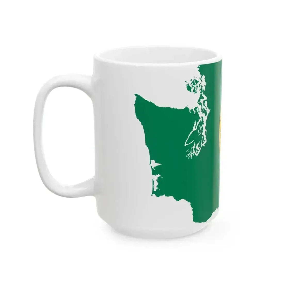 Flag map of Washington (United States) White Coffee Mug - Go Mug Yourself