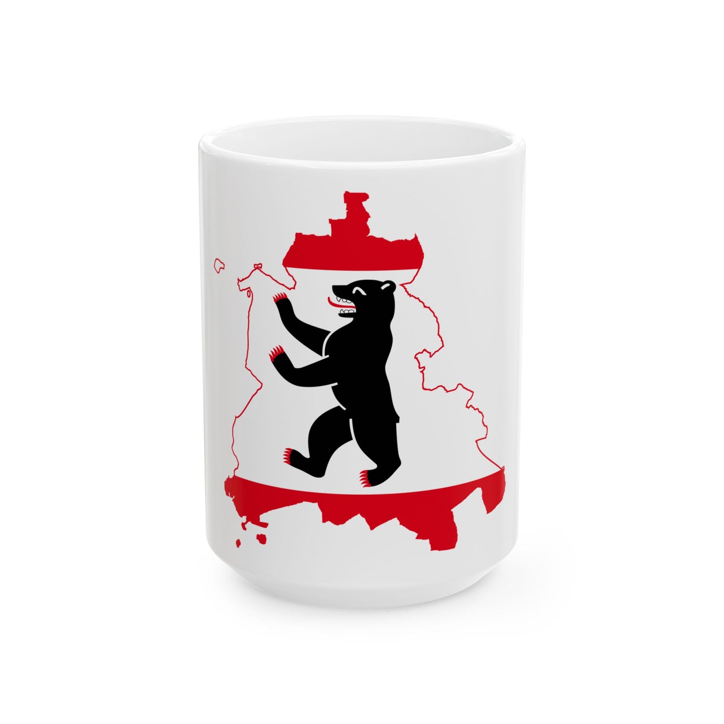 Flag map of West Berlin 1949-1990 (Germany) White Coffee Mug-15oz-Go Mug Yourself