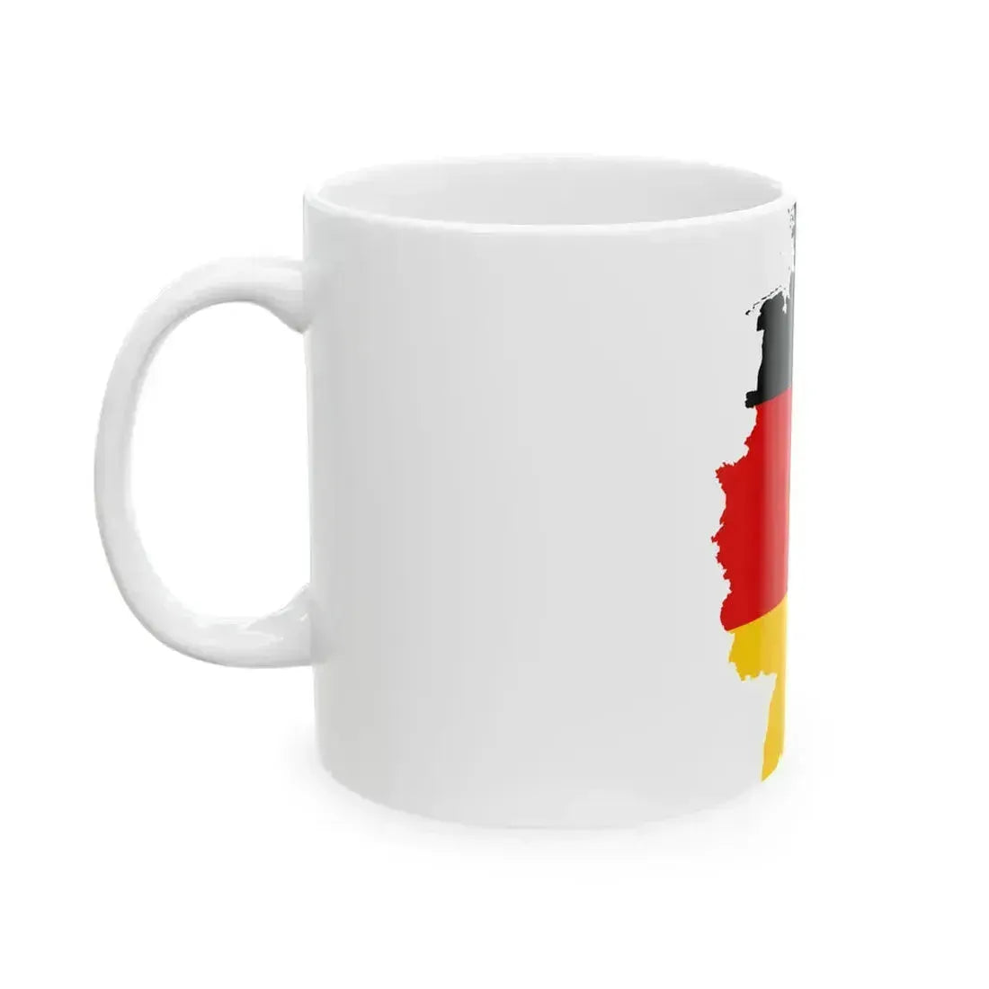 Flag-map of West Germany 1949-1990 (Germany) White Coffee Mug - Go Mug Yourself