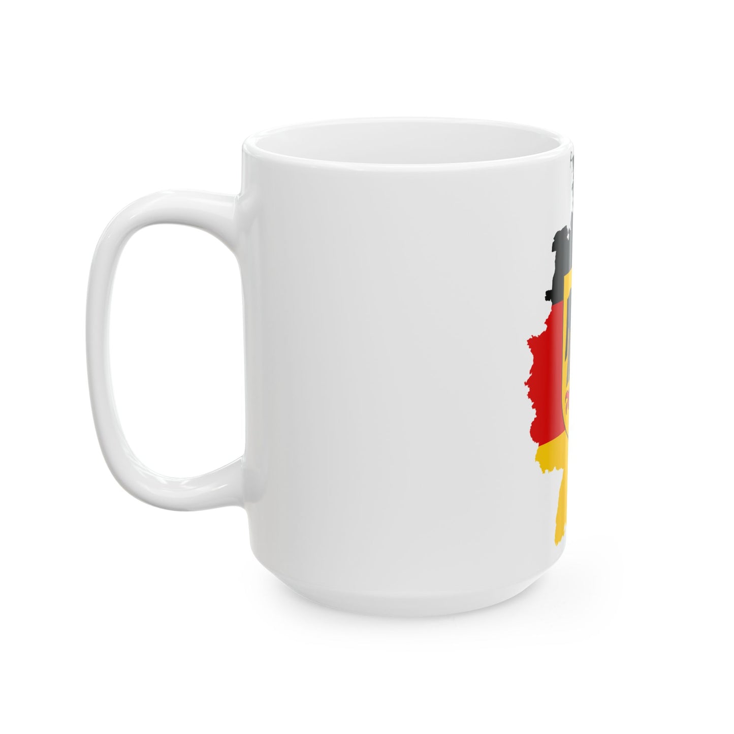 Flag map of West Germany 1949-1990 (Germany) White Coffee Mug-Go Mug Yourself