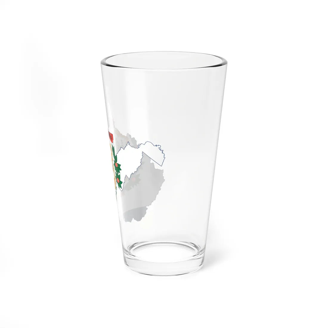 Flag-map of West Virginia (United States) Pint Glass 16oz - Go Mug Yourself