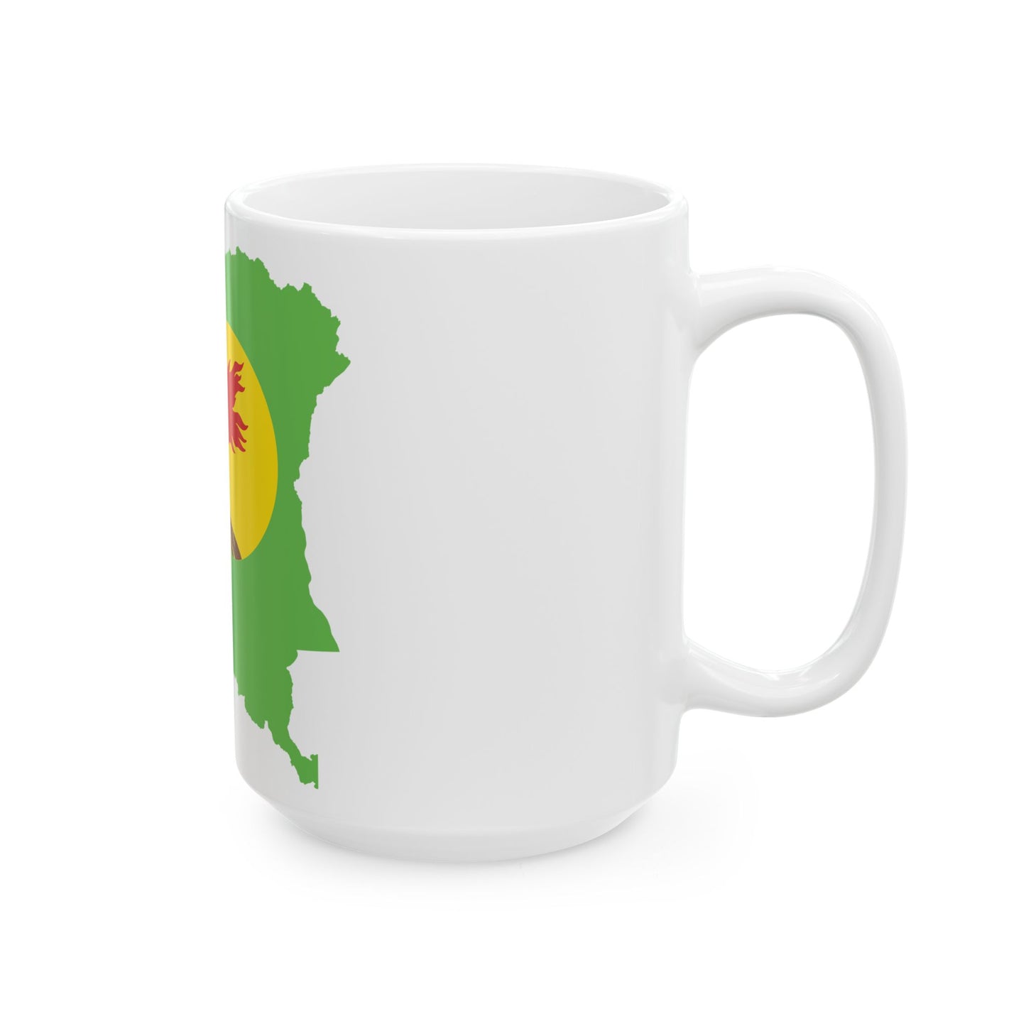 Flag map of Zaire 1971-1997 (Congo) White Coffee Mug-Go Mug Yourself