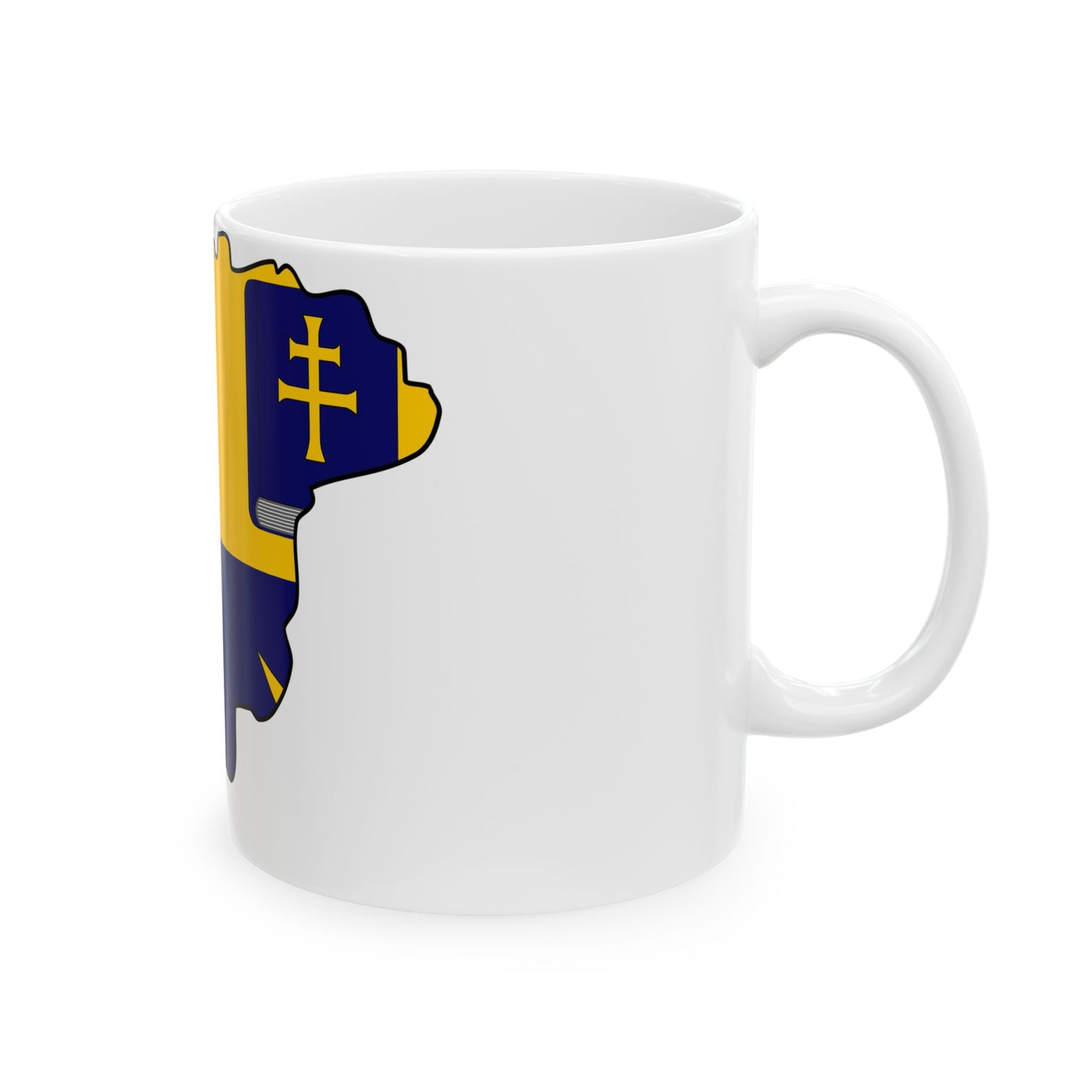 Flag-map of Zlin Region (Czech Republic) White Coffee Mug-Go Mug Yourself