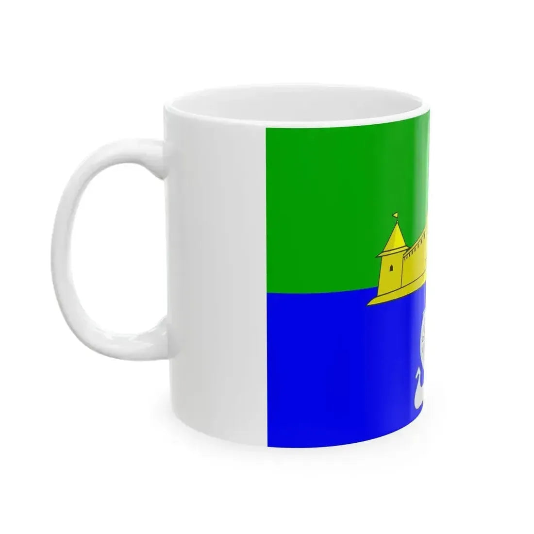 Flag Morozovka Leningrad oblast (Russia) White Coffee Mug - Go Mug Yourself