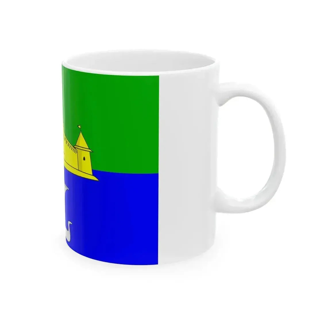 Flag Morozovka Leningrad oblast (Russia) White Coffee Mug - Go Mug Yourself
