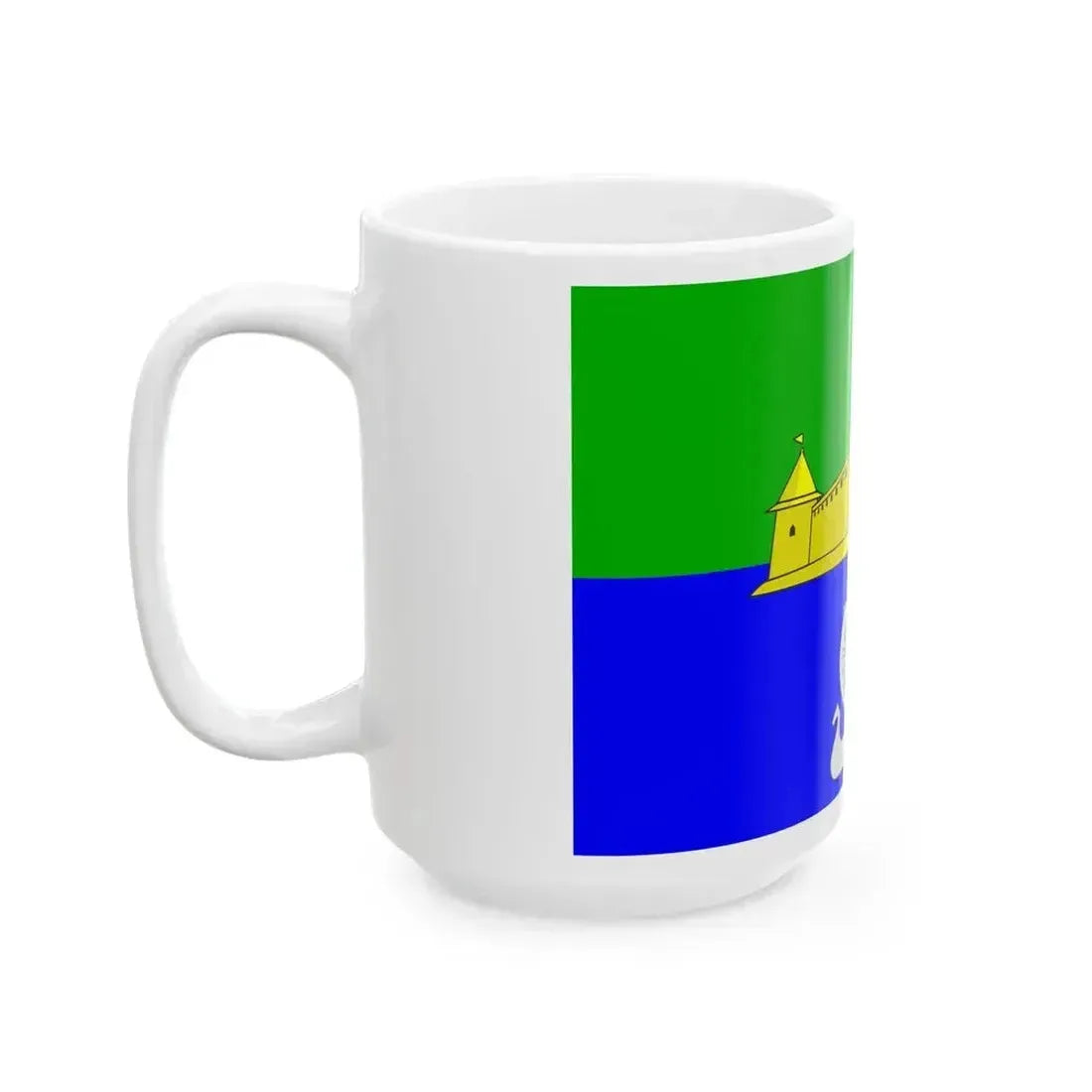 Flag Morozovka Leningrad oblast (Russia) White Coffee Mug - Go Mug Yourself