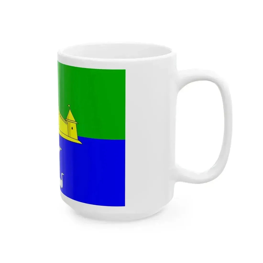 Flag Morozovka Leningrad oblast (Russia) White Coffee Mug - Go Mug Yourself