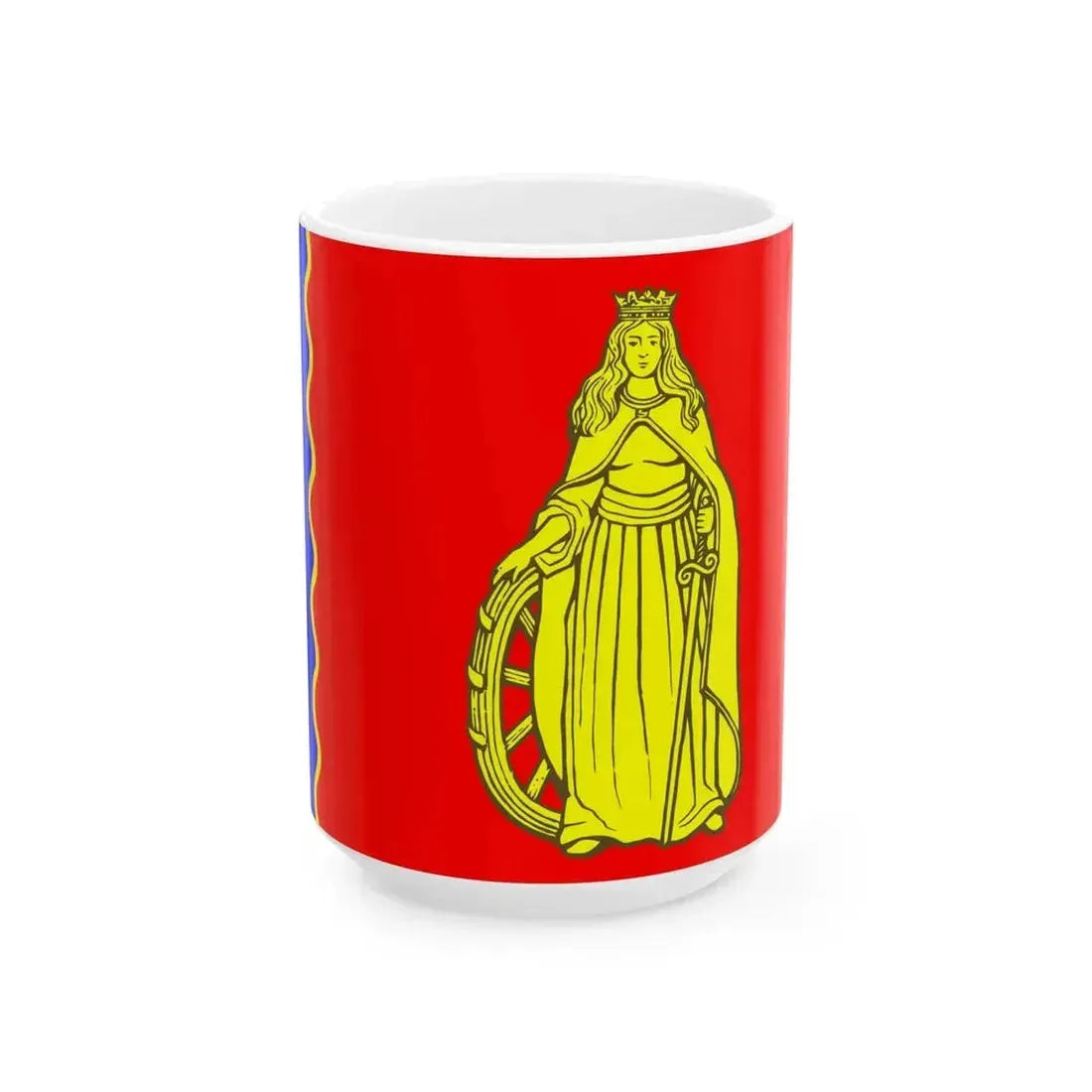 Flag Murino Leningrad oblast (Russia) White Coffee Mug 15oz - Go Mug Yourself