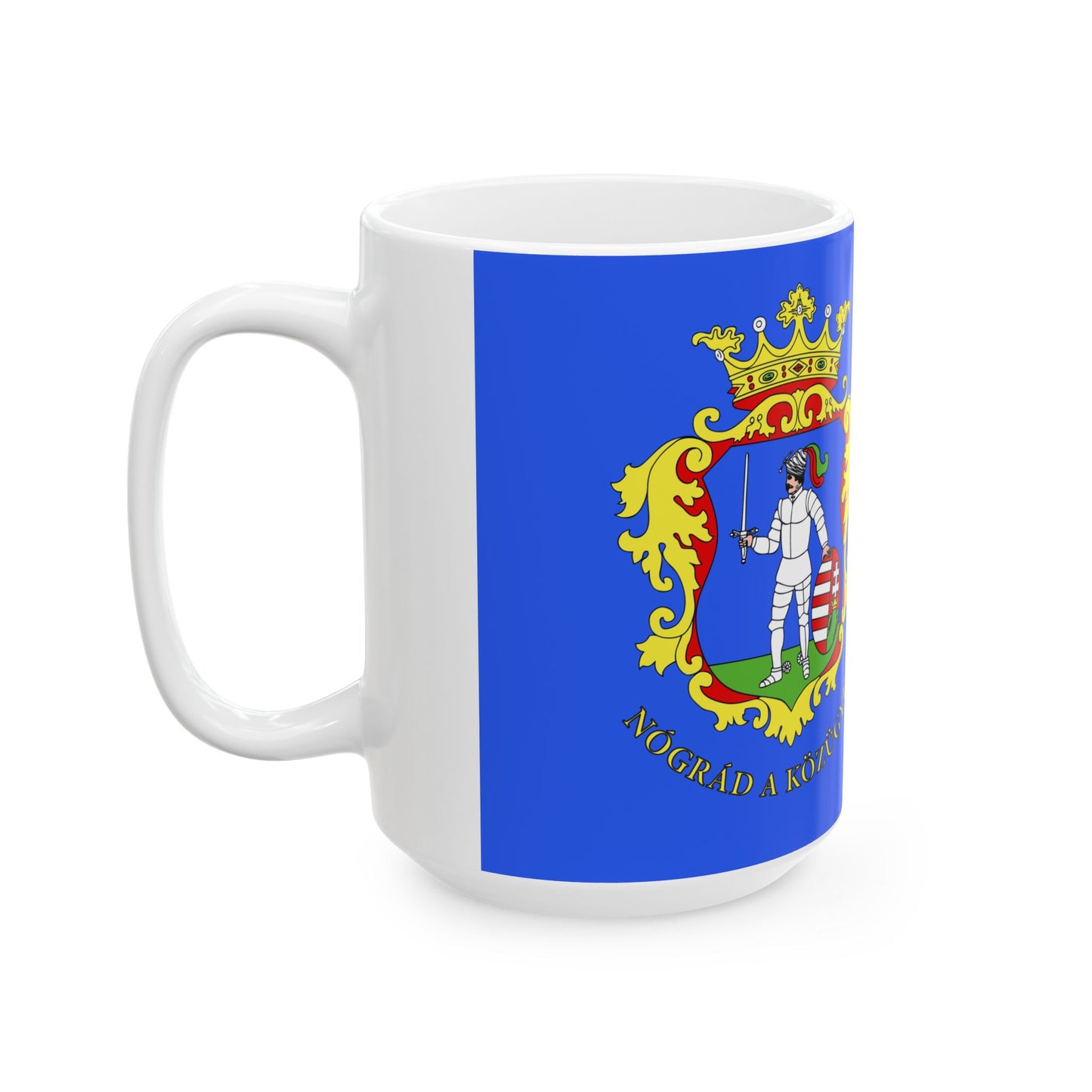FLAG-Nograd (Hungary) White Coffee Mug-Go Mug Yourself