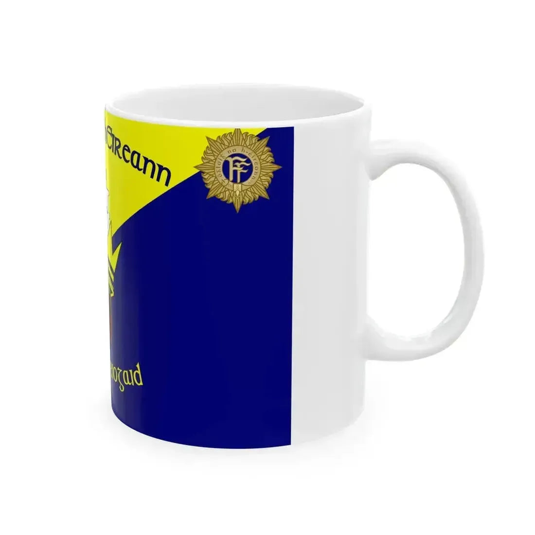 Flag of 1st Brigade Ireland (Ireland) White Coffee Mug - Go Mug Yourself